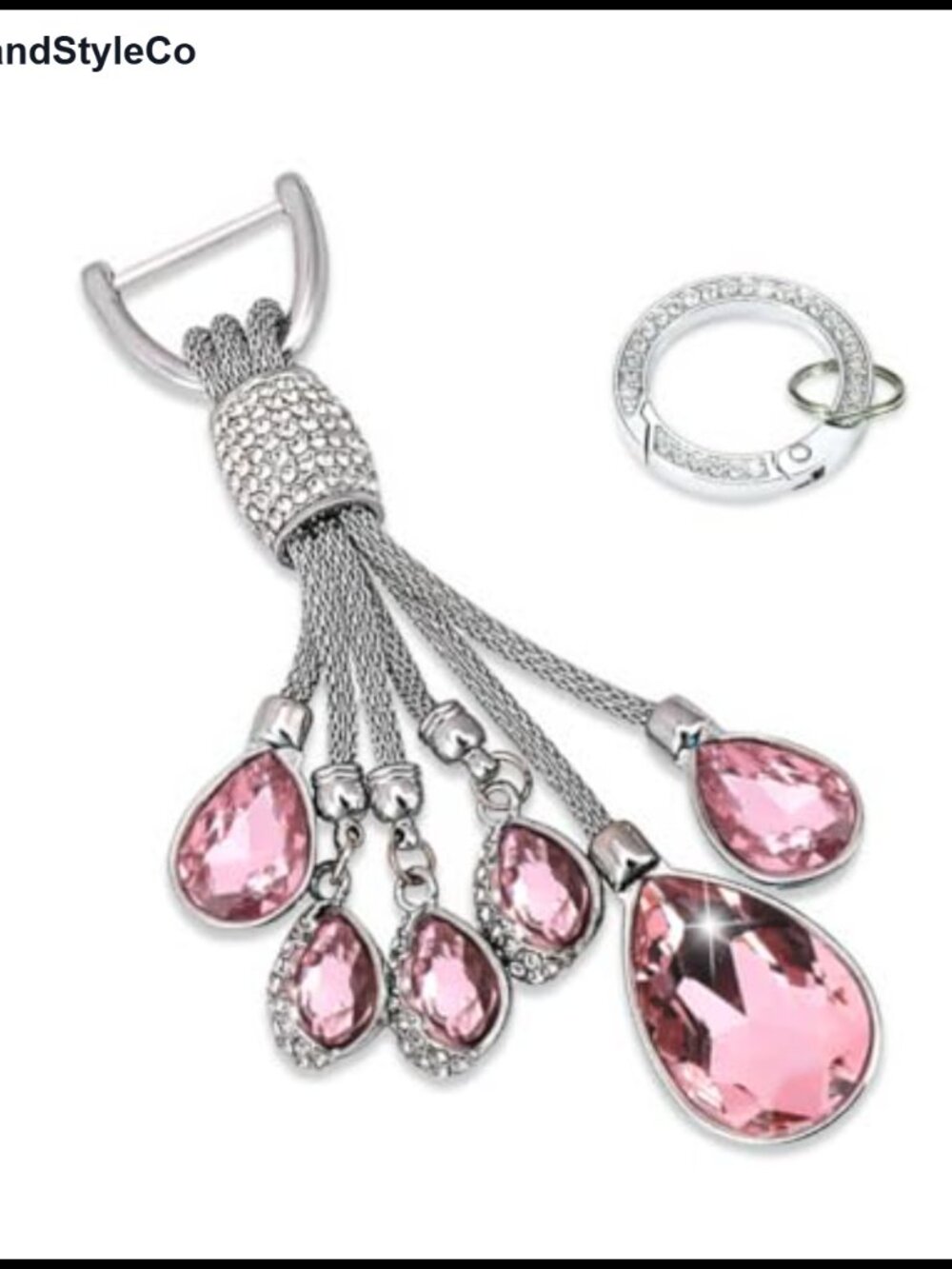 Crystal Rhinestone Car Keychain Bling Keyring Charm Zinc Alloy Accessory